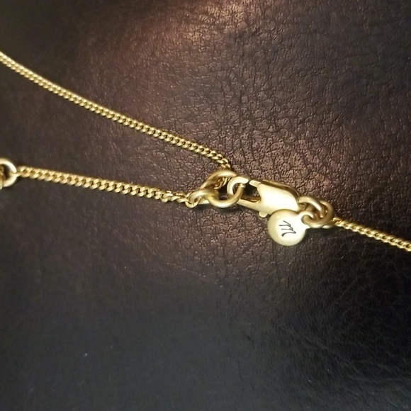 Madewell NWOT simple square necklace with sparkly stone. - Picture 3 of 5